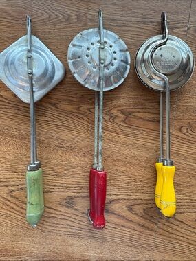 VTG Pie Iron Trio Lot - KwiKi-Pi, Nutbrown England, S&R Square Campfire Toasters